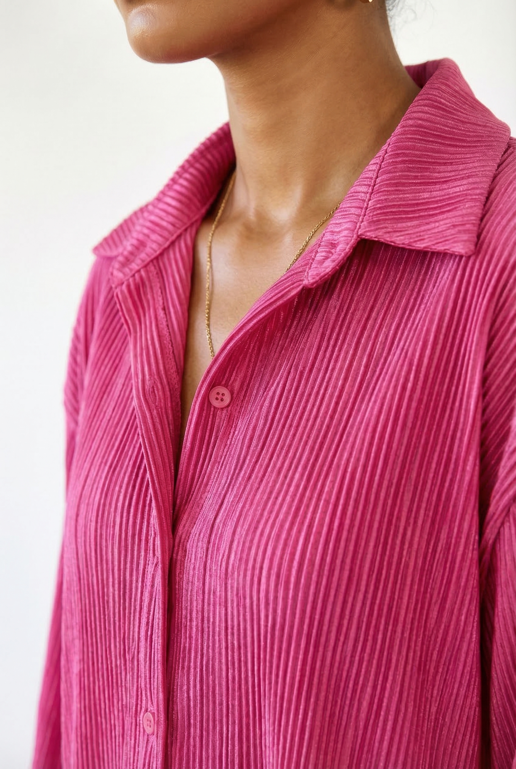 Button Down Lounge Set — Berry