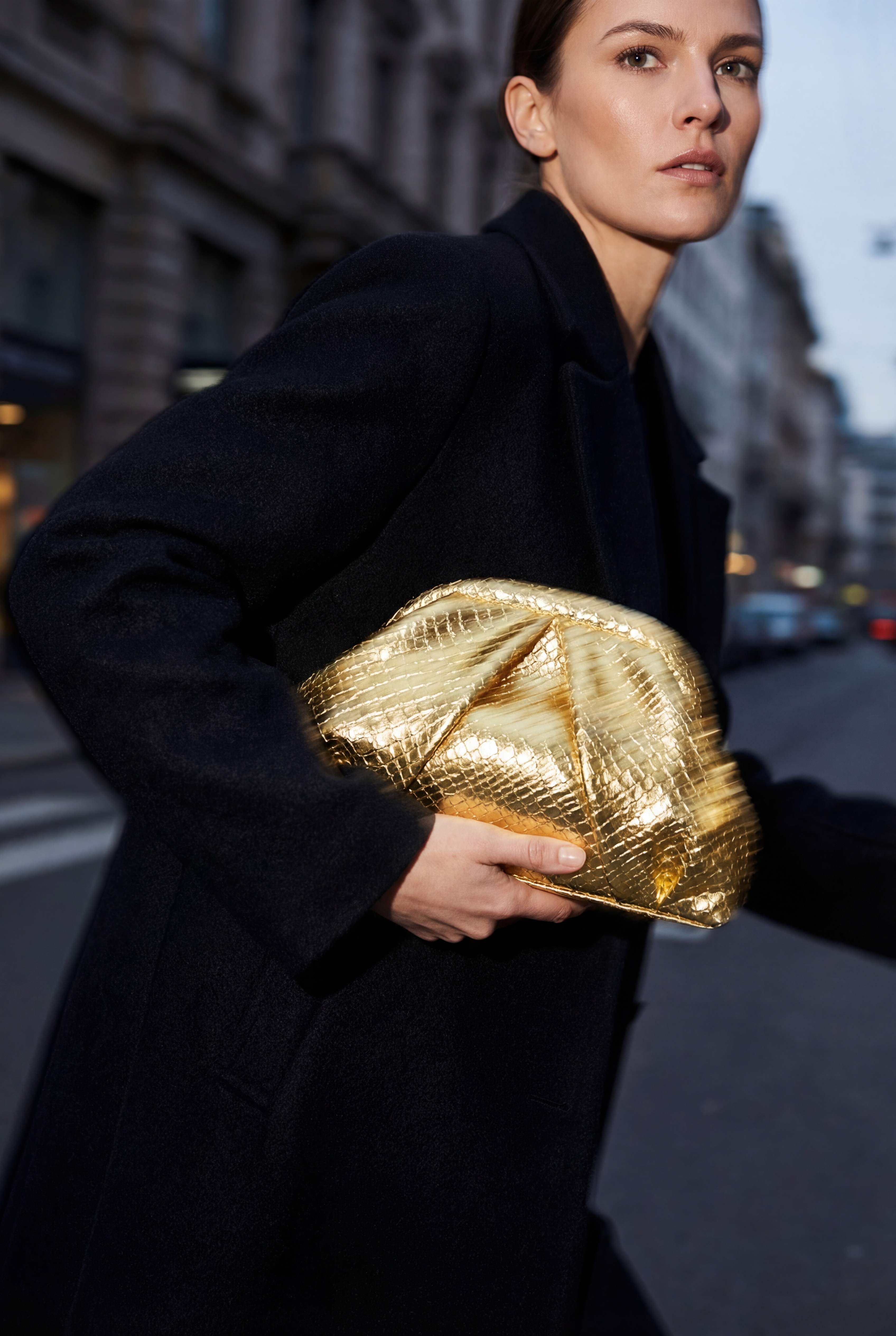 Gold Woven Clutch