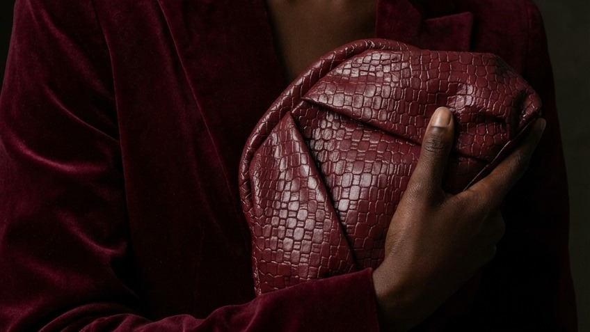 Woven Pouch Clutch